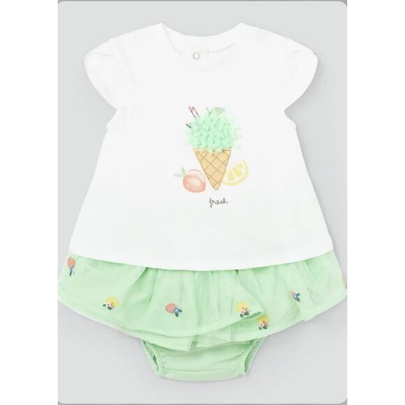 Mayoral Fruit Ice Cream Cone Tulle Set Size 12m - Picture 1 of 6